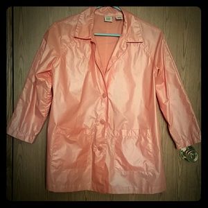 Gap Peach Vinyl blazer sz small